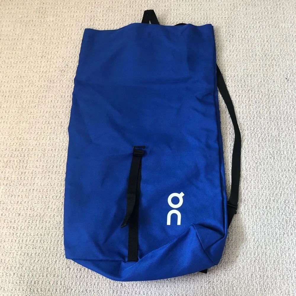 On Cloud Backpack Tote Bag Blue Nylon Lightweight Running Ambassador Shoes